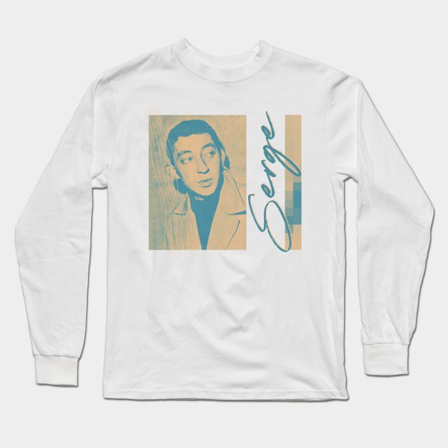 Serge Gainsbourg † Aesthetic Fan Art Long Sleeve T-Shirt by unknown_pleasures